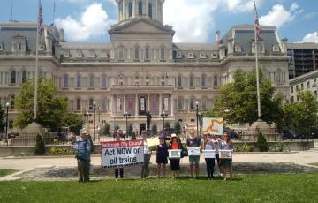 Baltimore Oil Train Action July 2016 (Jennifer Kunze, Clean Water Action)