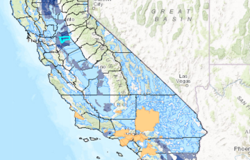 A map of groundwater sustainability agencies in California