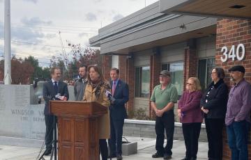Clean Water Action's Connecticut Director Anne Hulick Speaking at a Press Conference