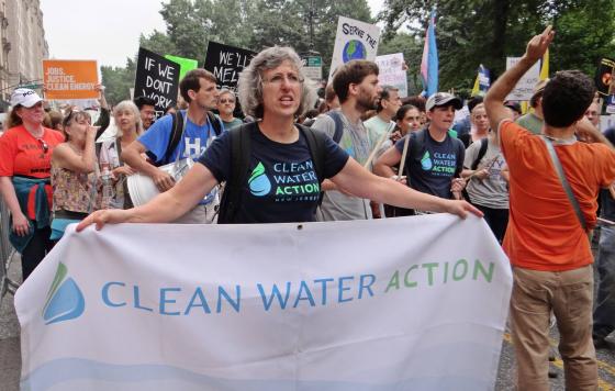 Amy Goldsmith at the People's Climate March in 2014-Photo copyright Clean Water Action