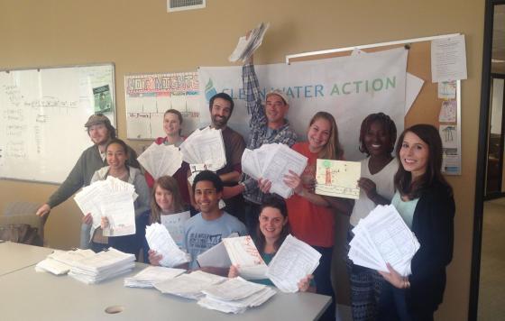 California Staff in 2015 showing 16000 actions delivered for fracking moratorium