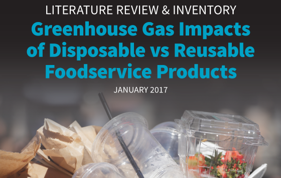 Greenhouse Gas Impacts of Disposable vs Reusable Foodservice Products
