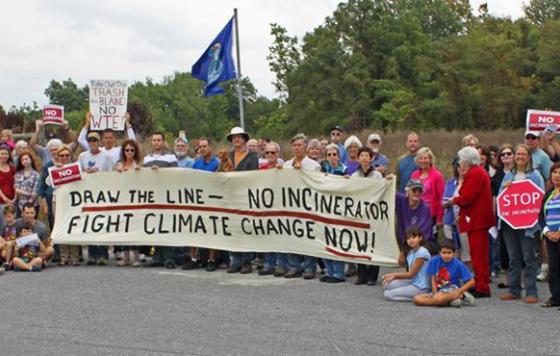 Image of a No Incinerator Rally in Maryland. Photo Credit: Patrice Gallagher
