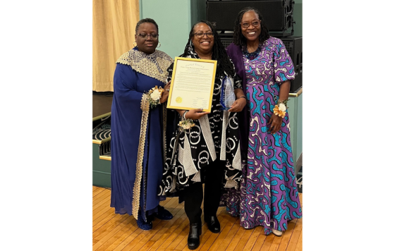 Image of Clean Water Action's Environmental Justice Director, Kim Gaddy, receiving a 2023 Award from NAACP