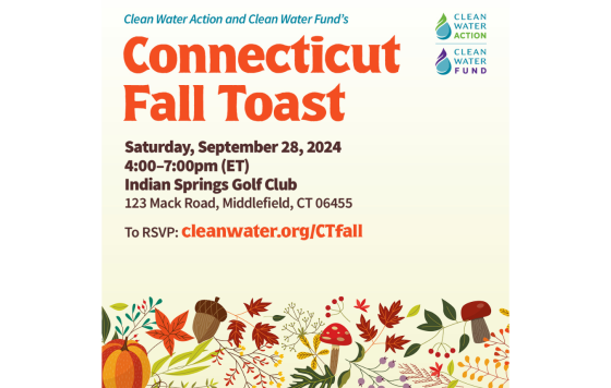Graphic design of Clean Water Action's CT Fall Toast