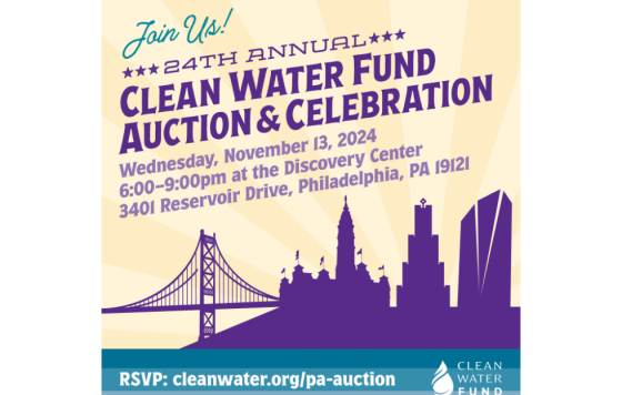 Graphic of Clean Water Action's annual auction and celebration in Philly