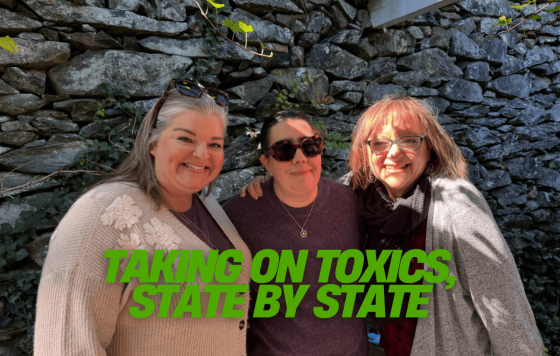 Image of Clean Water Action staff with text that says taking on toxics state by state
