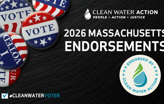 2026 Clean Water Action endorsements in MA graphic