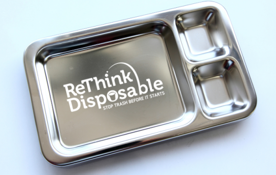 Stainless steel tray ReThink Disposable