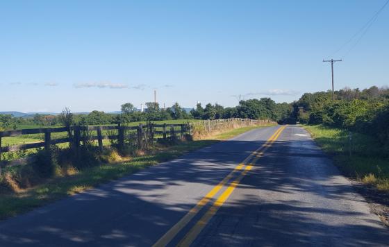 Rural Road on the Montgomery/Frederick County border