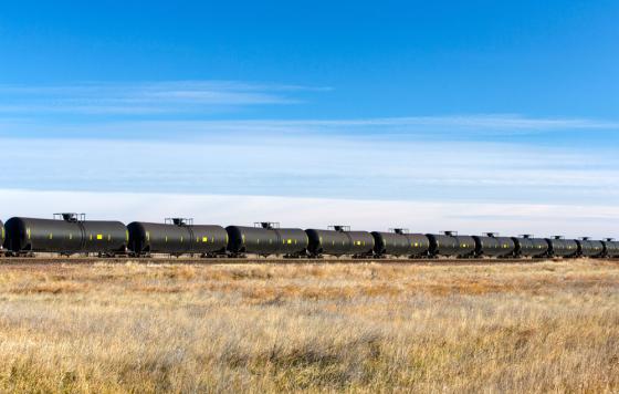 Oil train with DOT-111 train cars. Photo credit: Todd Klassy / Shutterstock