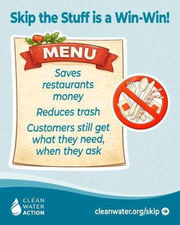 Skip the Stuff is a win win graphic